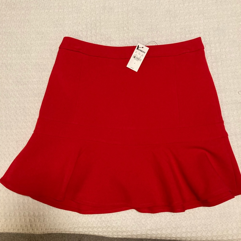 Express mini skirt red new with tags